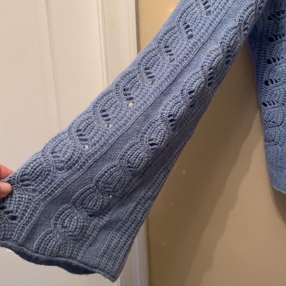 Aqua light blue 100% cashmere sweater size medium - Picture 2 of 4